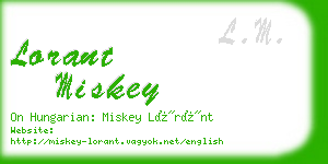 lorant miskey business card